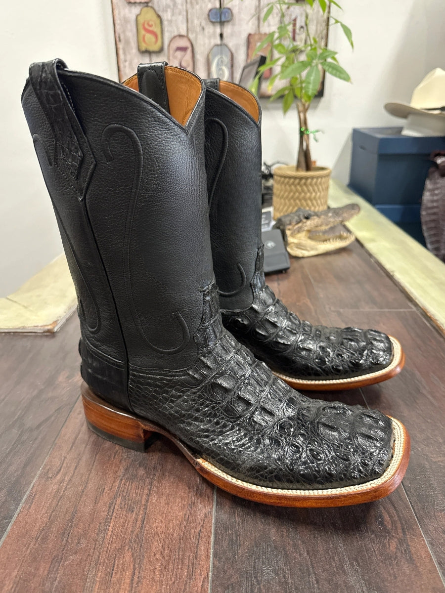 Alligator Leather Printed Boots