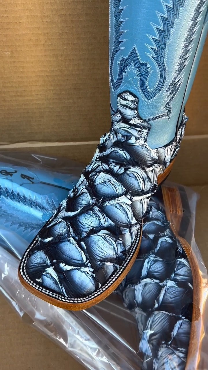 Men's Blue Big Bass Vamp Boots