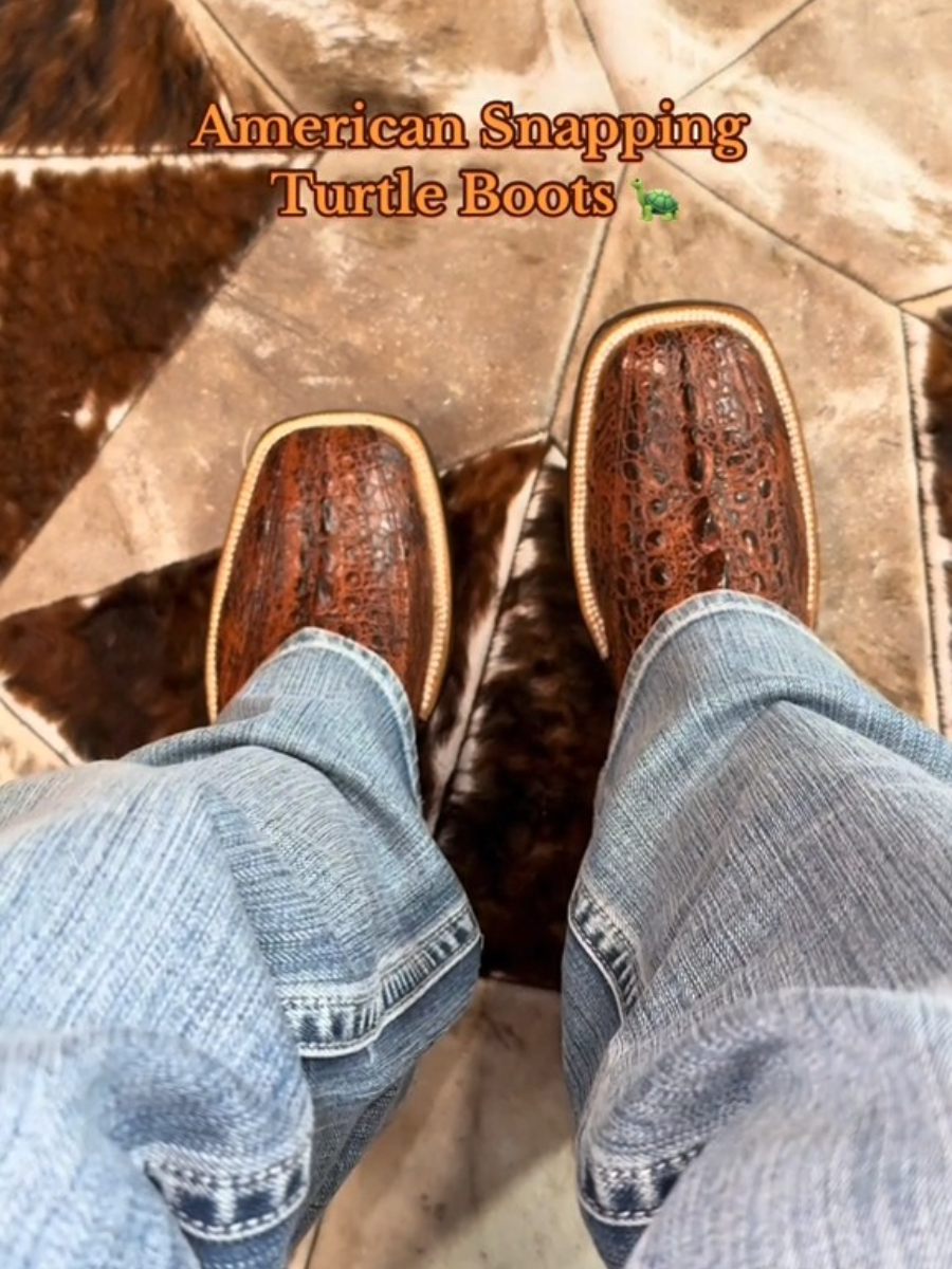 (⏰New Arrivals Promotion $20 OFF) American Snapping Turtle Boots In Color “Tattooed Cognac”