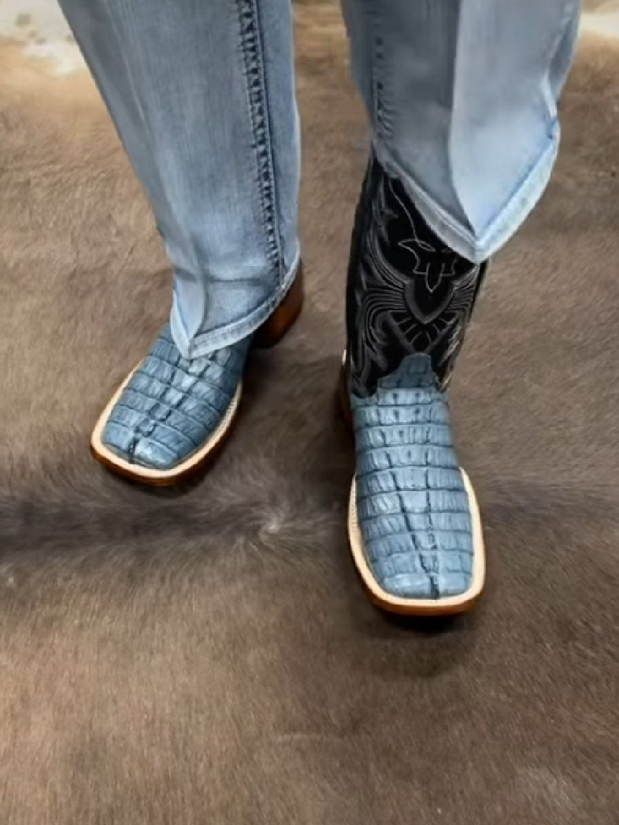 (⏰New Arrivals Promotion $30 OFF) Blue Crocodile Cowboy Boots