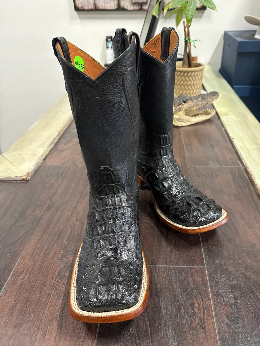 Alligator Leather Printed Boots
