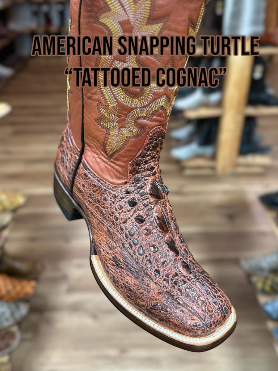 (⏰New Arrivals Promotion $20 OFF) American Snapping Turtle Boots In Color “Tattooed Cognac”