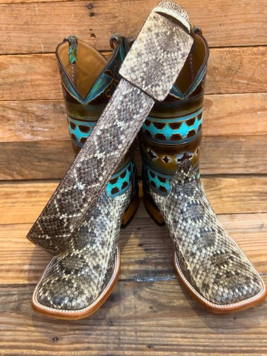 Exotic Python Leather Cowboy Boots