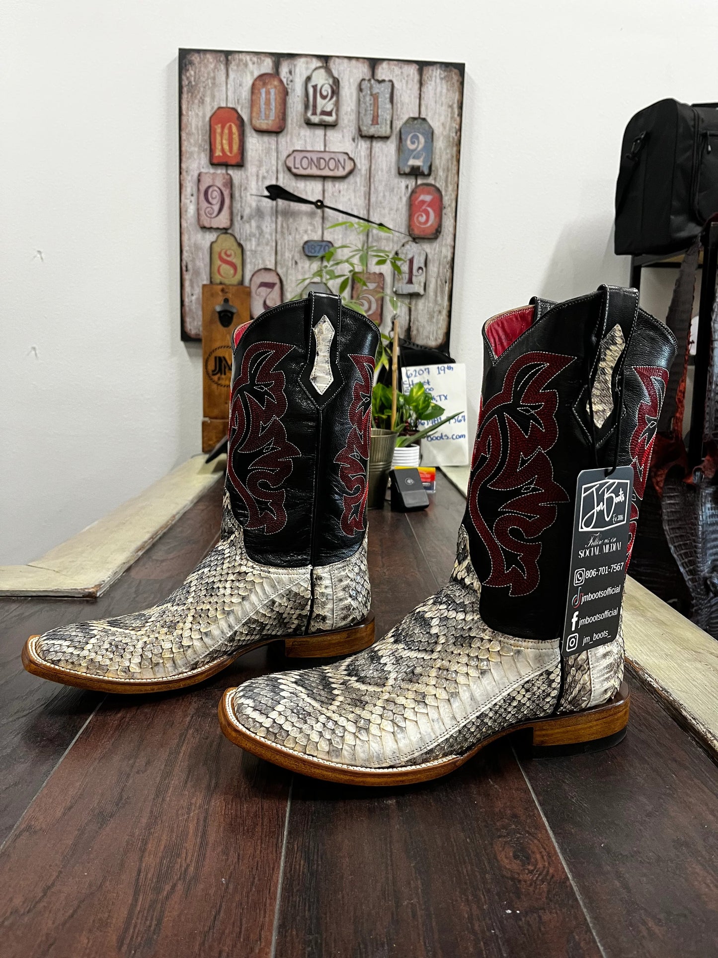 Eastern Diamondback Snake Skin Boots
