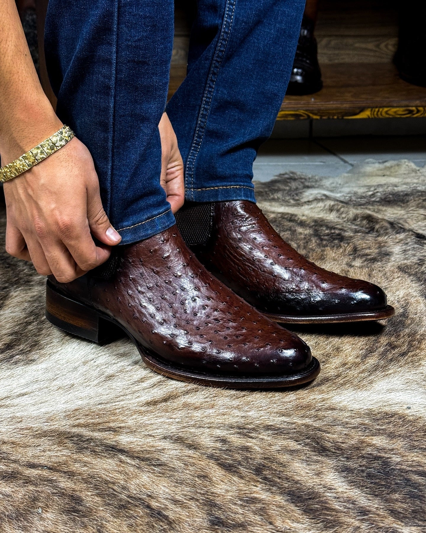 (⏰New Arrivals Promotion $20 OFF) Sebastian Ostrich Print Boots