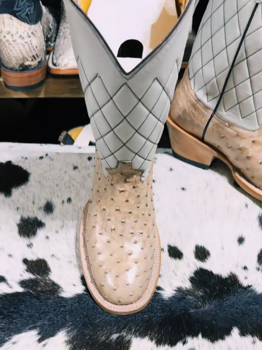 Men's Ostrich Western Boots