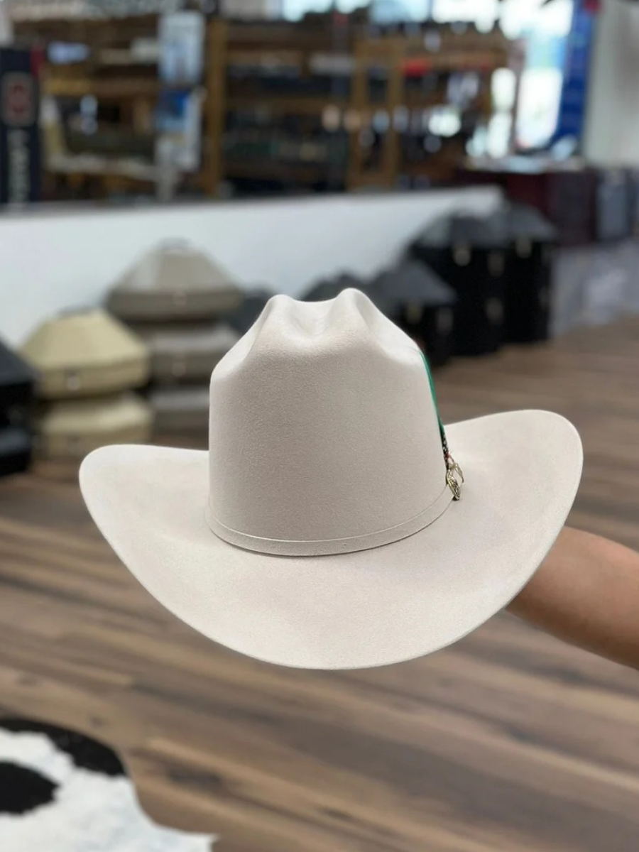 RDR 10X Silver Belly El Patron Cowboy Hat Tall Crown