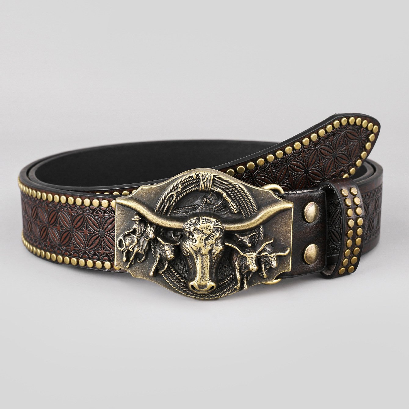 Men's Studded Leather Belt