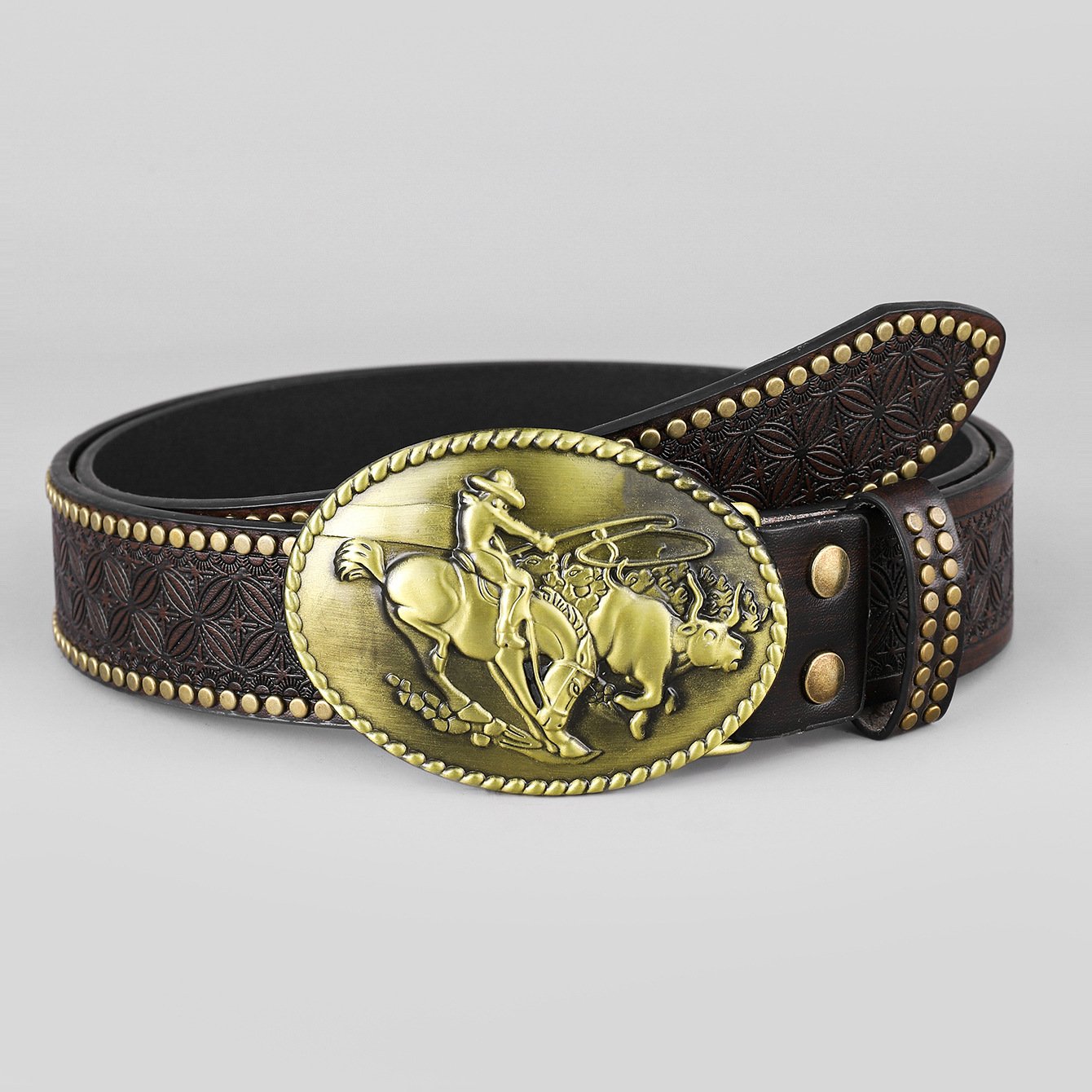 Men's Studded Leather Belt