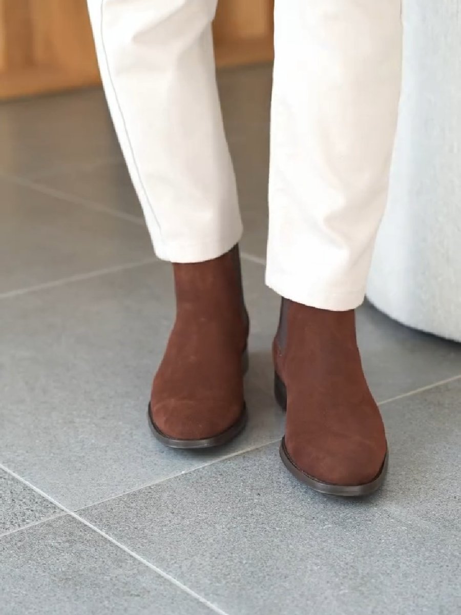 (⏰New Arrivals Promotion $20 OFF) Handmade Brown Chelsea Boots